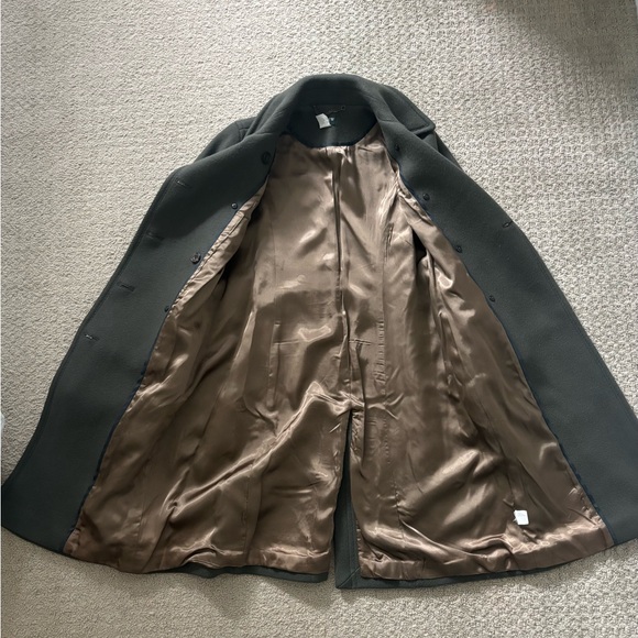 J. Crew Tailored Double Breasted Women Wool Coat in Green / Grey Color Size 4 - Picture 5 of 15